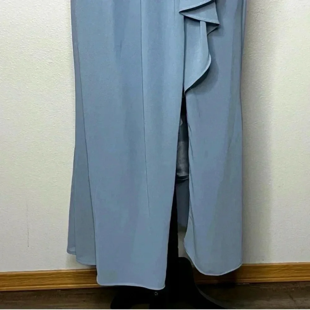 ✝️ Lulu’s | Elegant Blue One-Shoulder Dress - Picture 4 of 9